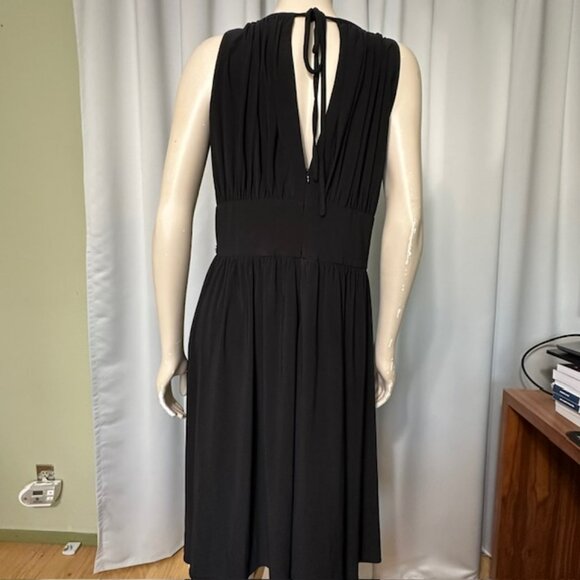 R&M Richards Black halter keyhole neckline sleeveless dress Woman Size 16W - Picture 3 of 9